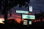 Sign as seen from road at night